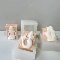 mermaid rectangle soap mold diy handmade aromatherapy fragrance soap gift silicone mold female beauty body art plaster mould