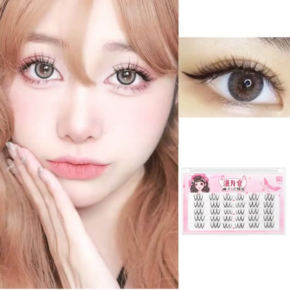 V-образные накладные ресницы Кластерные сегментированные Индивидуальные