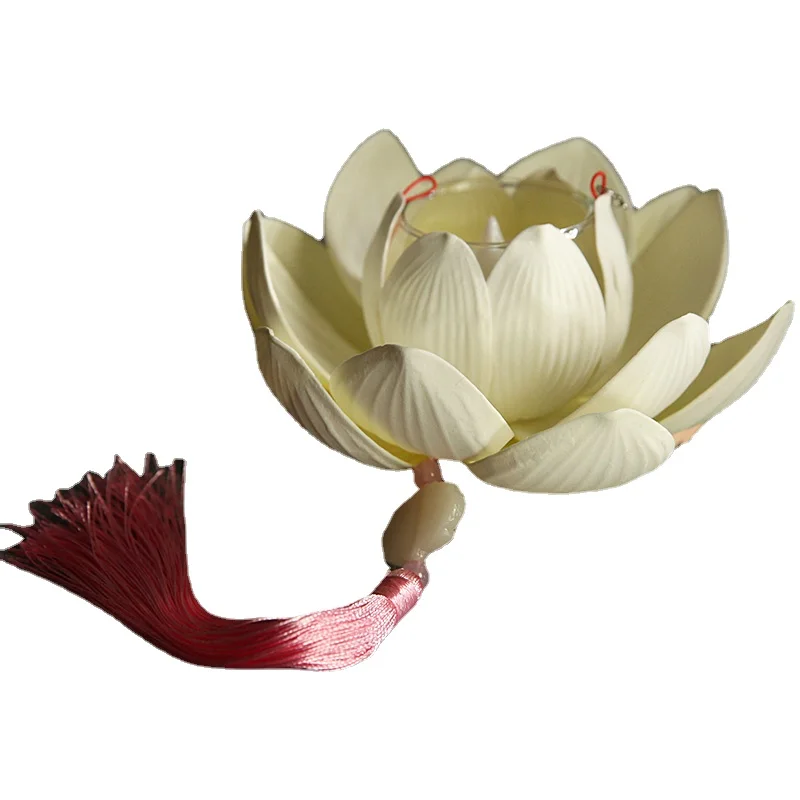 

Lotus Lantern Chinese Style Court Retro Style Lifting Rod Tassel Han Chinese Clothing Luminous Petals GD Mid-Autumn Festival