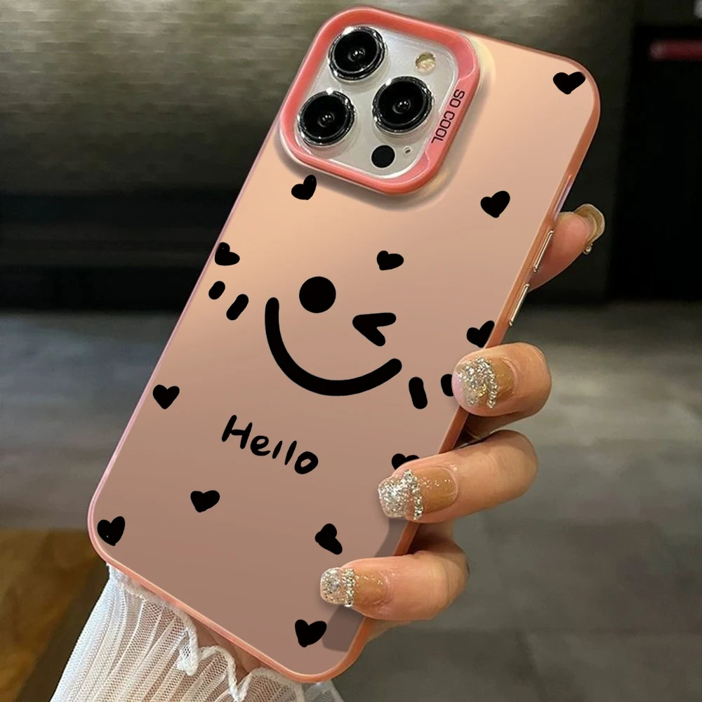 Чехол для Vivo S18 S17 S16 Pro 5G S17T S16E T2 4G T3 с мультяшным смайликом матовый чехол