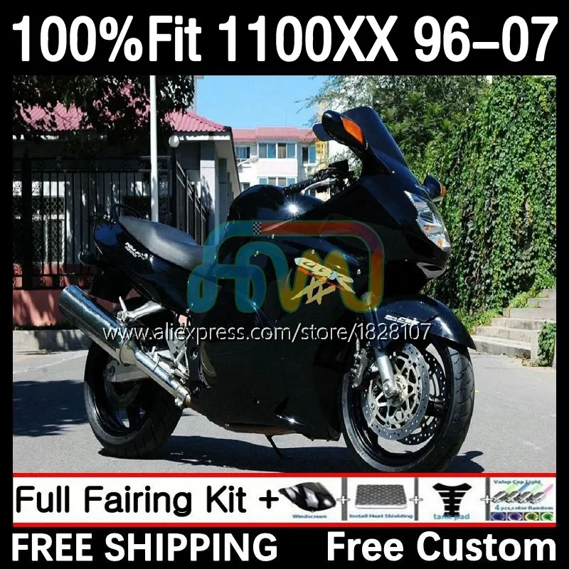 

Blackbird For HONDA CBR 1100XX CBR1100 XX 43No.80 CBR1100XX 96 97 98 99 00 01 2002 2003 2004 2005 2006 2007 Fairing glossy black