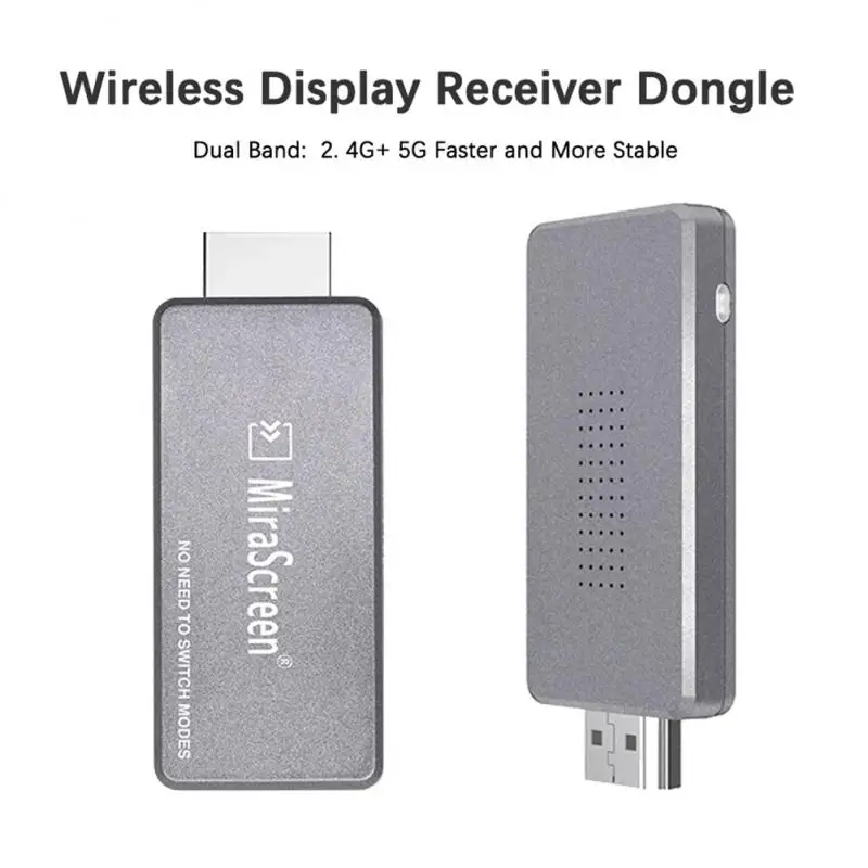 

Mirascreen C1 5G Dual Band 1080P Miracast Wireless For DLNA AirPlay HD TV Stick Wifi Display TV Dongle Receiver For YouTube