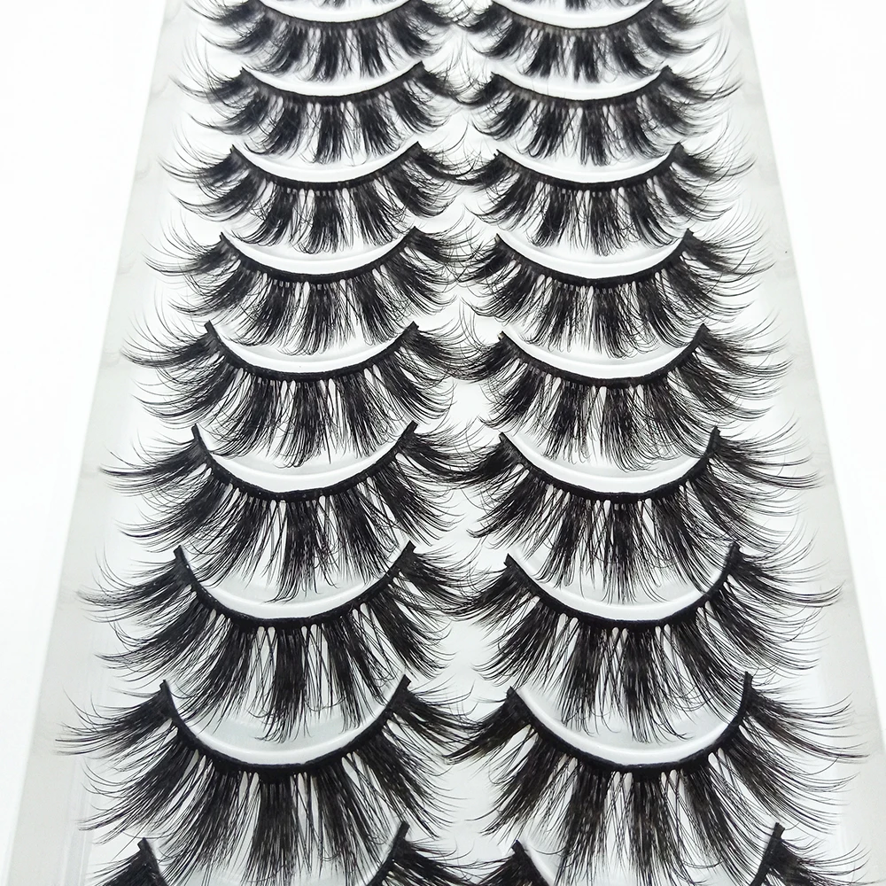 

10 пар натуральных 3D искусственных норковых ресниц, пушистые мягкие искусственные ресницы, долговечные накладные ресницы, кудрявые ресницы,...