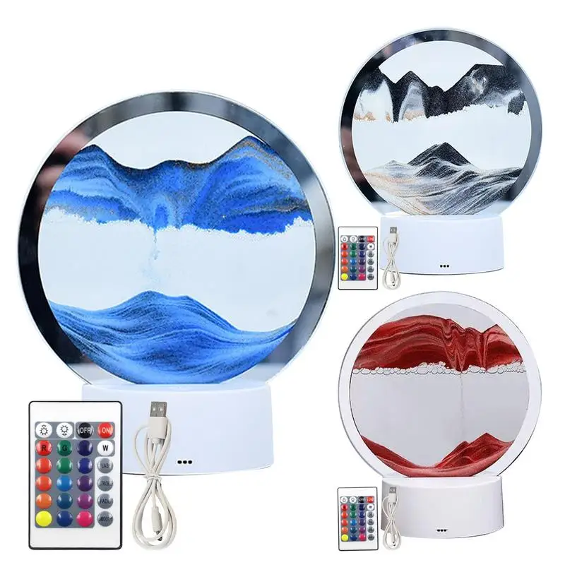 

Объемная картина с изображением песка с USB-зарядкой, 7 цветов и пультом дистанционного управления