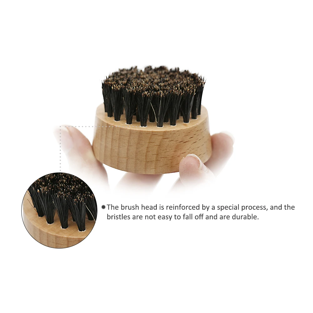 

Wooden Salon Beard Brush Boar Bristle Moustache Brush For Men Professional Mustache Removal Tools Accessories Men Grooming Tool