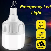 3 modes portable led emergency lights usb rechargeable outdoor camping bulb lamp portable patio garden bbq lanterns flashlight
