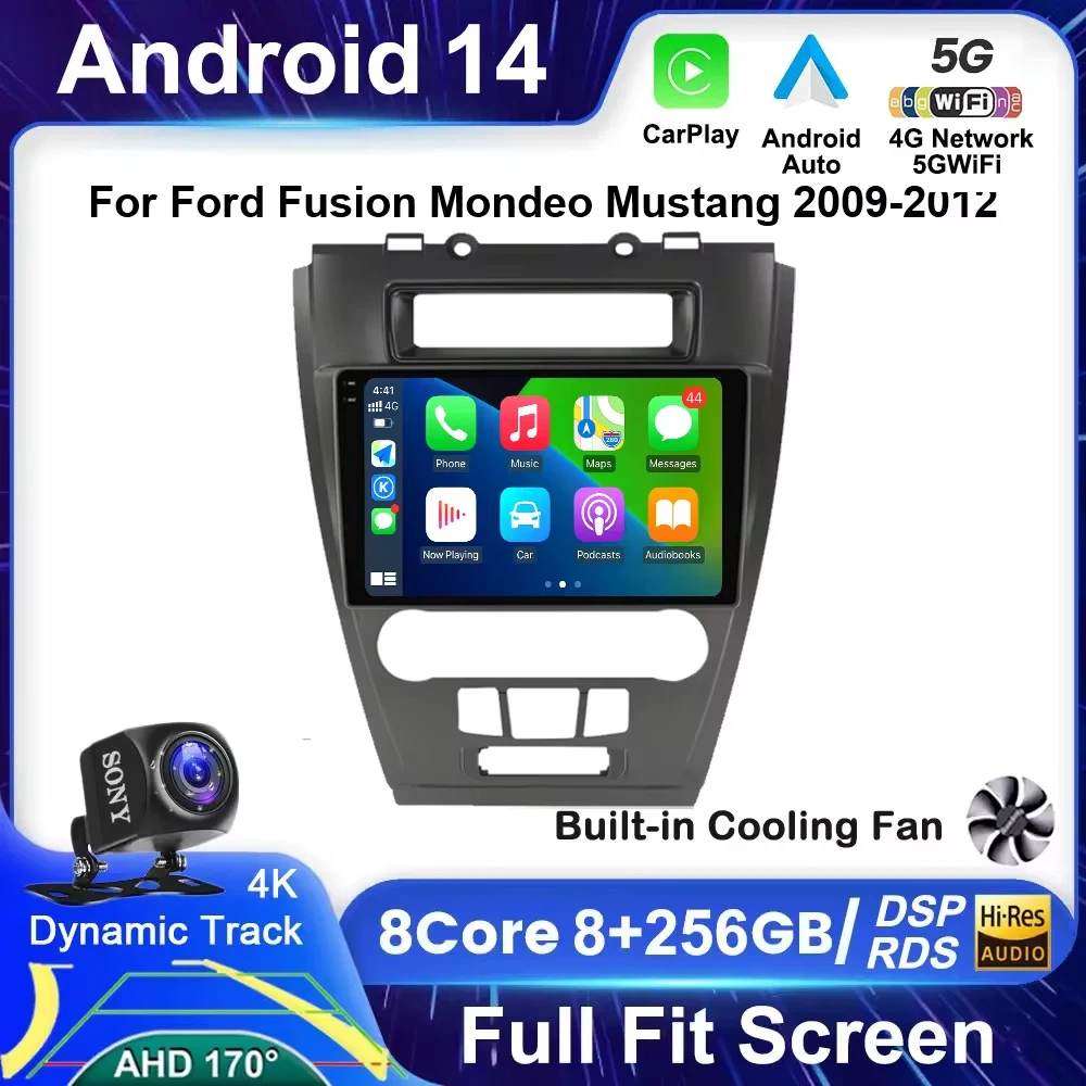Android 14 для Ford Fusion Mondeo Mustang 2009-2012 автомобильное радио мультимедийное видео Carplay GPS