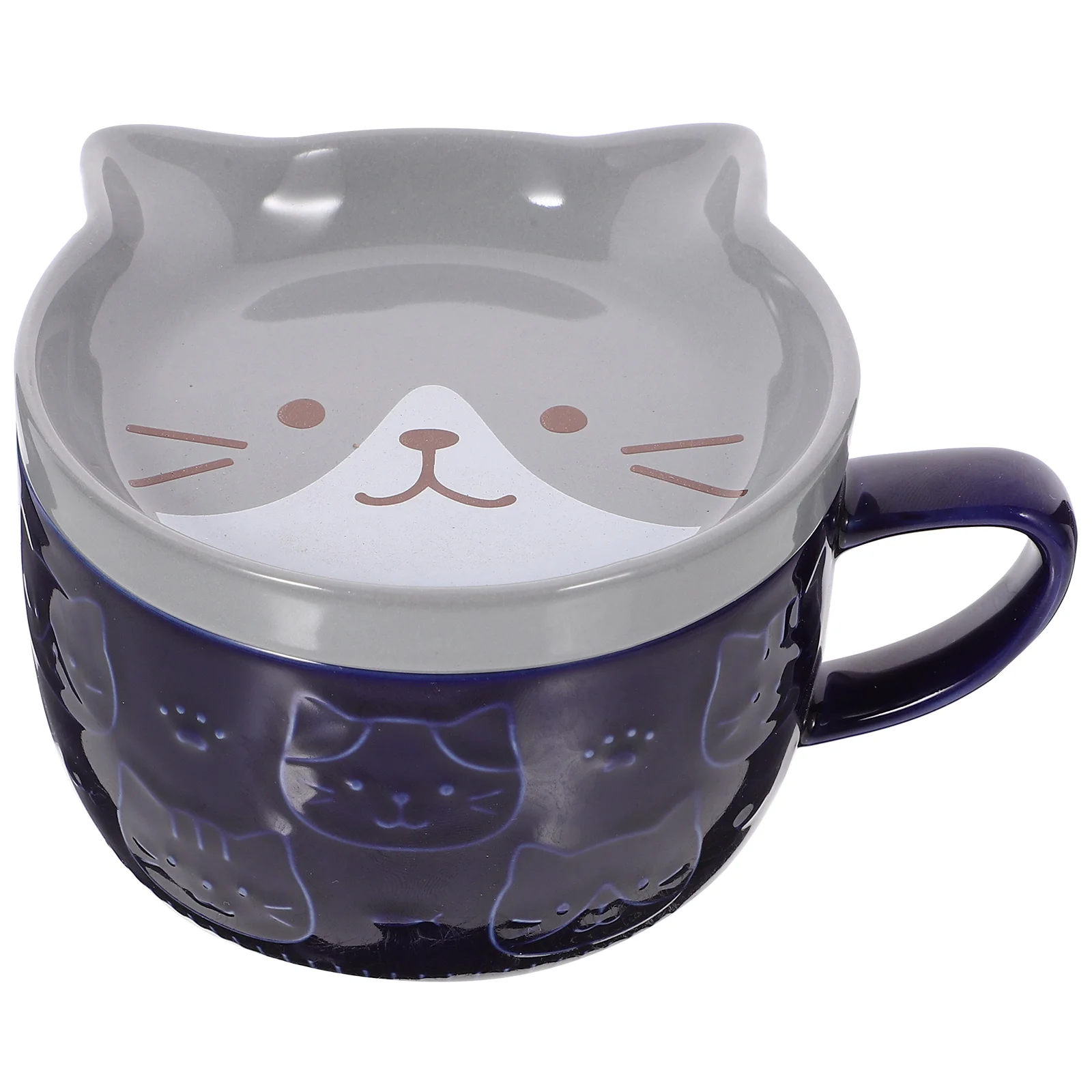 

Ceramic Cup Mug with Lid House Water Household Coffee Breakfast Cups Milk Office