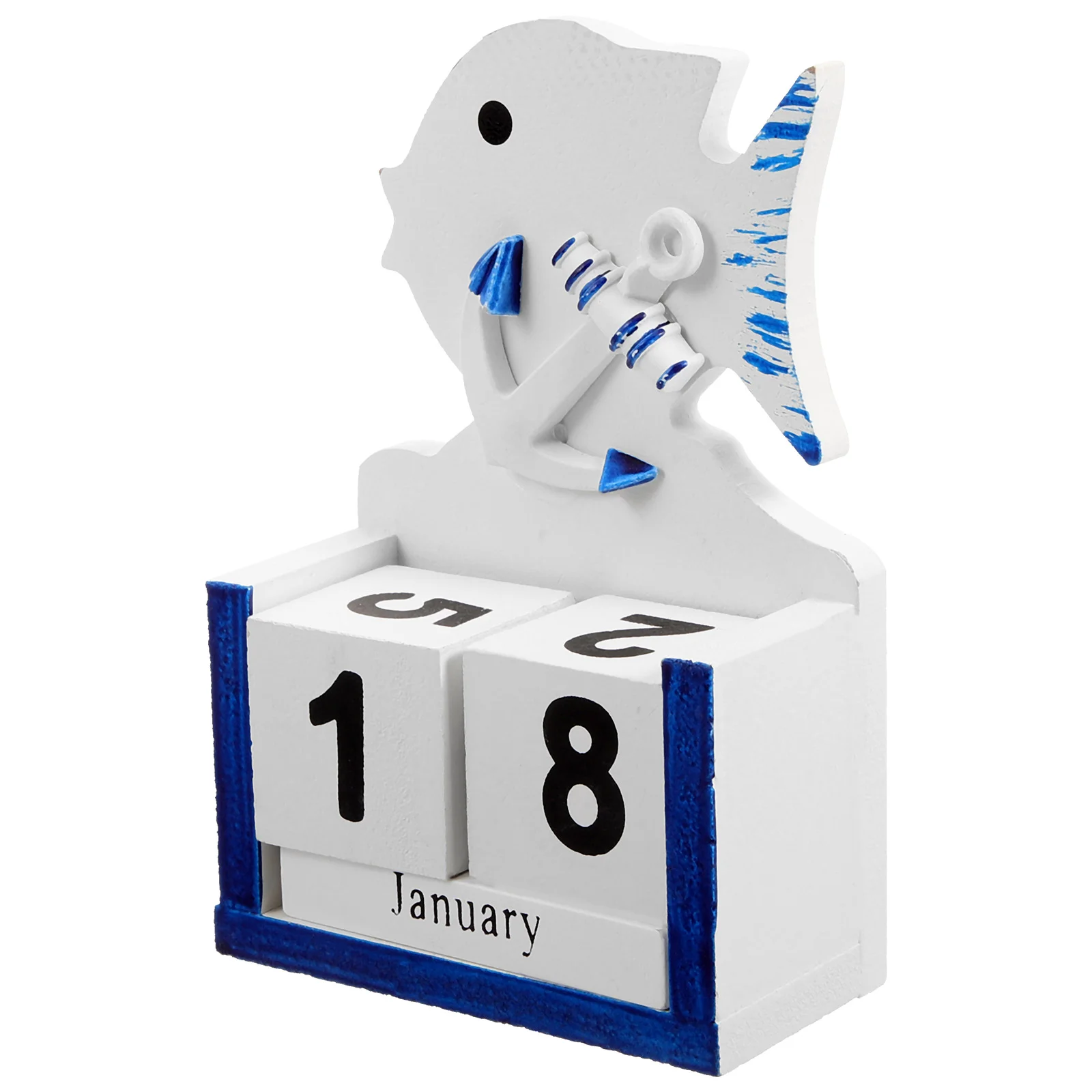 

Wood Blocks Table Wooden Calendar Mediterranean Desk Calendar Decorative Calendar