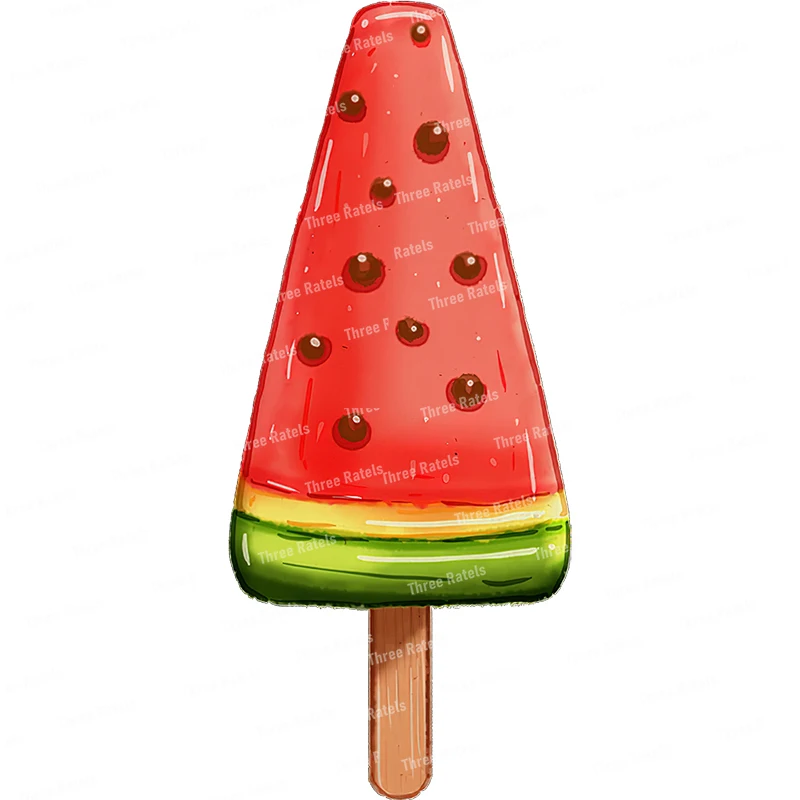 Милый Летний мороженое Three Ratels CP23 десертный магазин наклейки из ПВХ настенные
