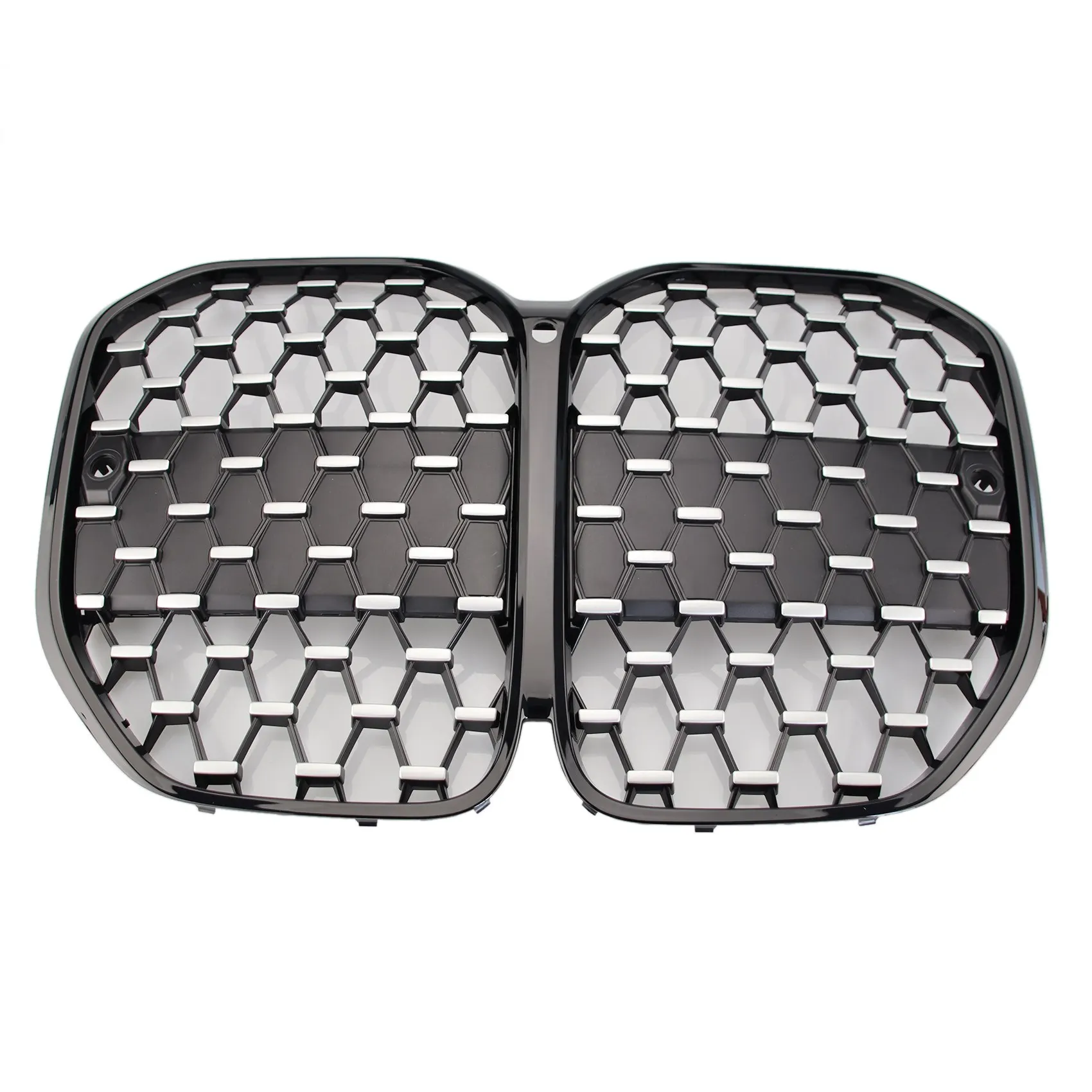 

Front Bumper Grill Diamond Kidney Grille Meteor Style for BMW 4 Series G22 430I G82 M4 2021-2022 Racing Grills Silver