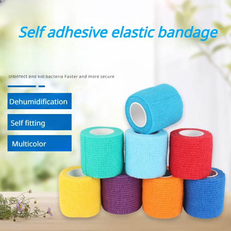 

4.8m Colorful Sport Self Adhesive Elastic Bandage Wrap Tape Elastoplast For Knee Support Pads Finger Ankle Palm Shoulder