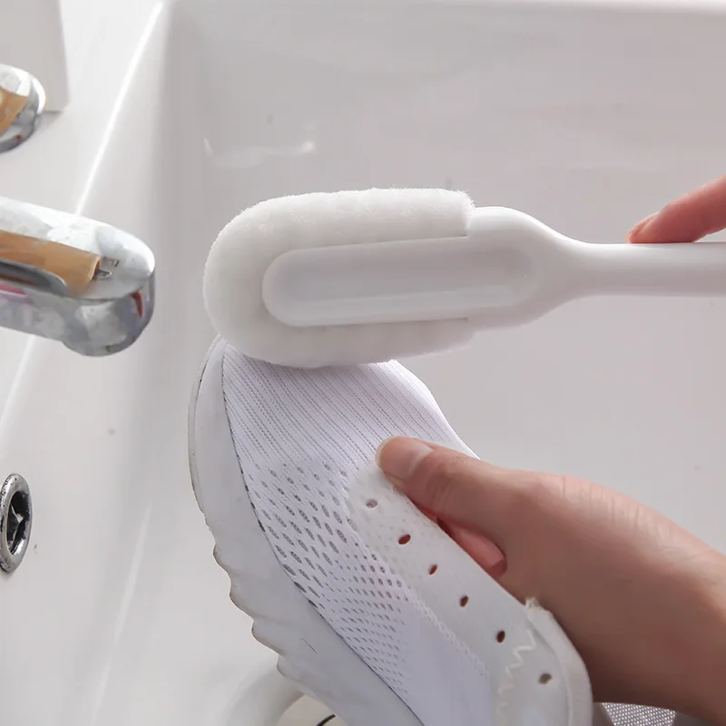 

Shoe Brush Long Handle Soft Bristle Scrubber Household Foaming Stains Removal Washing Brush Household White Shoes Cleaning Tools