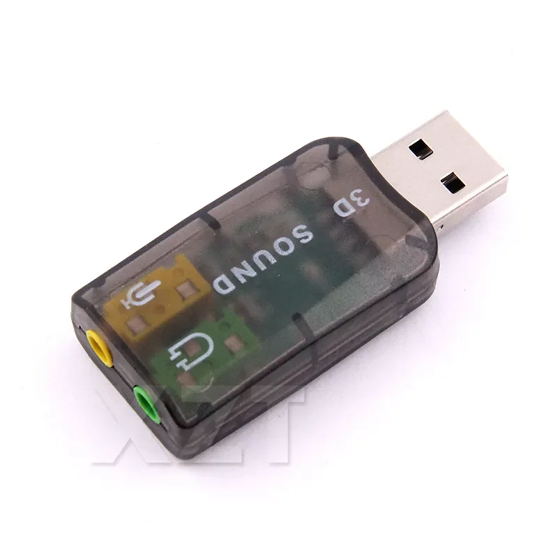 

Hot sale 10pcs V5.1 3D USB to 3D Audio USB External Sound Card Adapter 5.1 Channel Sound Professional Microphone 3.5mm input