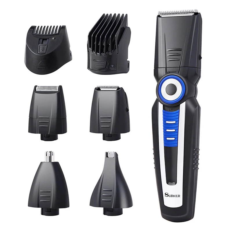 

Five-in-one Multi-function Multi-head Shaver Nose Hair Sideburns USB Rechargeable Oil Head Carving Electric Hair Clipper