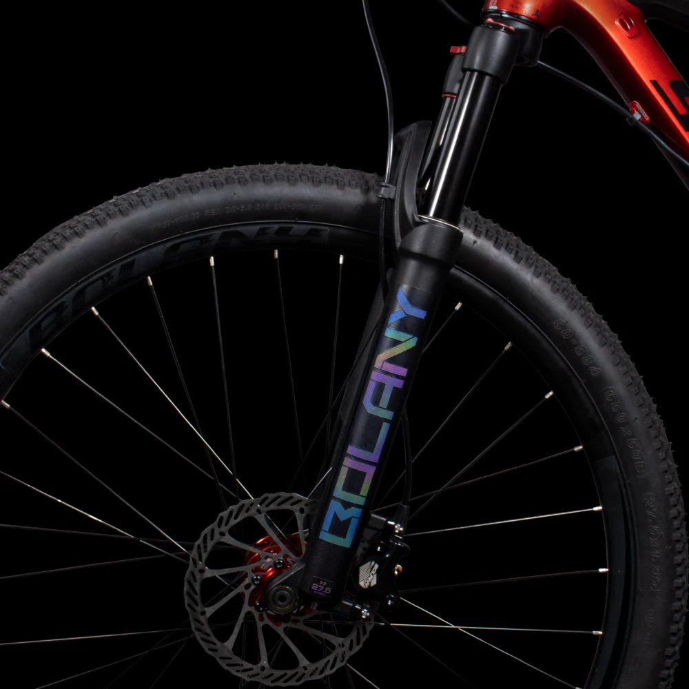 BOLANY MTB вилка через ось с регулировкой отскока передняя подвеска 15*100/110 мм 27 5/29
