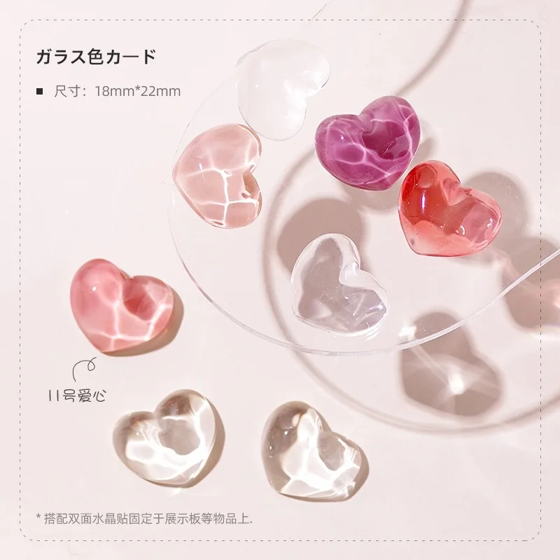 40 шт. прозрачный стеклянный дисплей для дизайна ногтей медведь любовь звезда