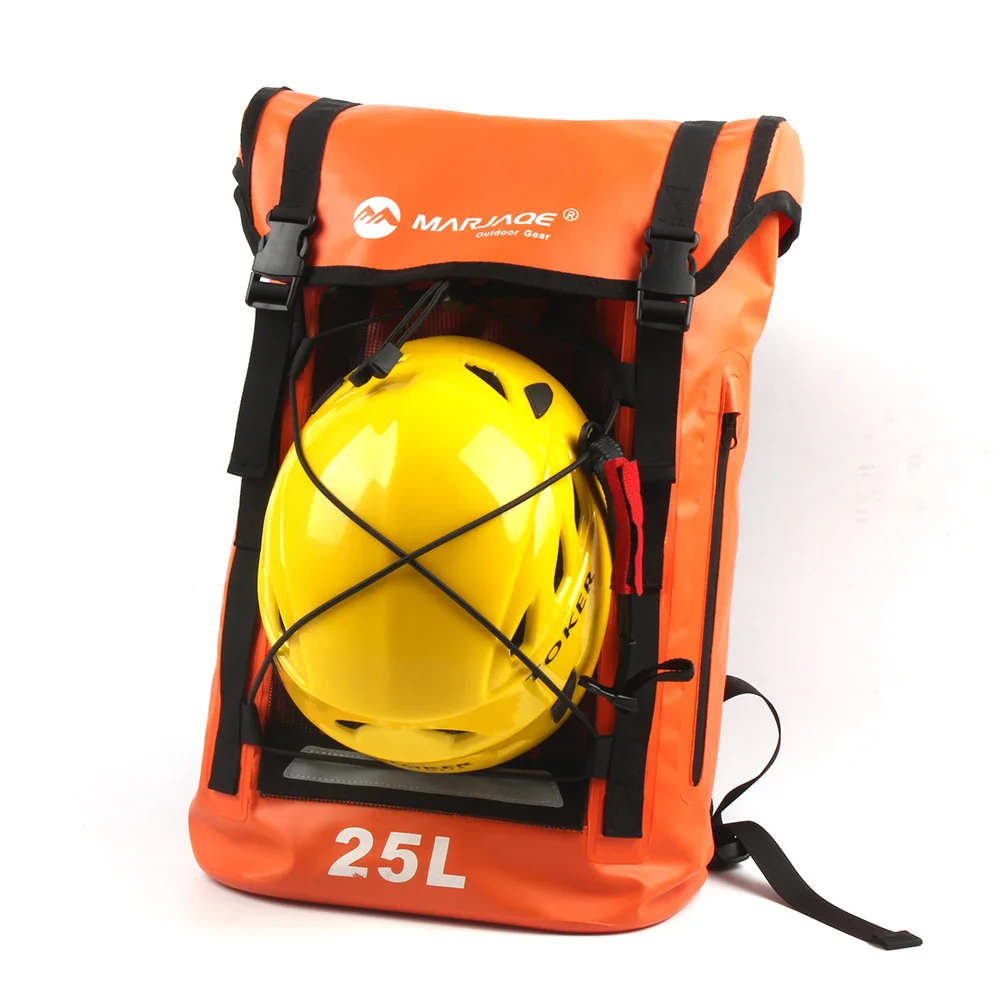 Waterproof Backpack 25L Heavy Duty Roll-Top Closure with Easy Access Side-Zippered Pocket for Swimming Boating Surfing Rafting