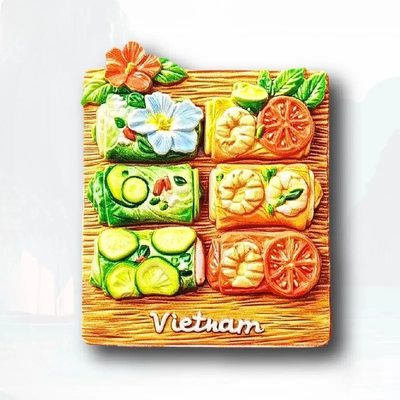 Фото Вьетнамские наклейки на холодильник Dao Phu Quoc, сувениры для путешествий, бамбуковая шляпа, поезд Street molto Viyada Magnets на холодильник, подарки на день рождения, домашний декор №4