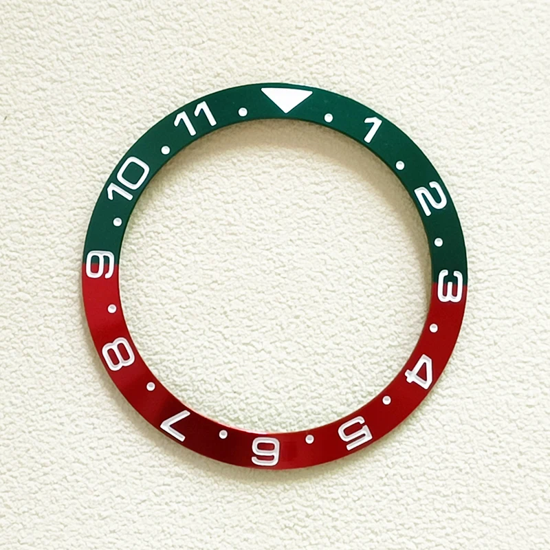 Aluminum Ring GMT Diver's Style Watch Bezel Insert Fits 40mm Men's Watch Cases Replace Accessory 38mmx30.5mm Diving Bezel Ring