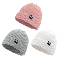 3pcs autumn baby girls knitted beaine fashion tolddler boys hat cotton handmade knitted warm cap