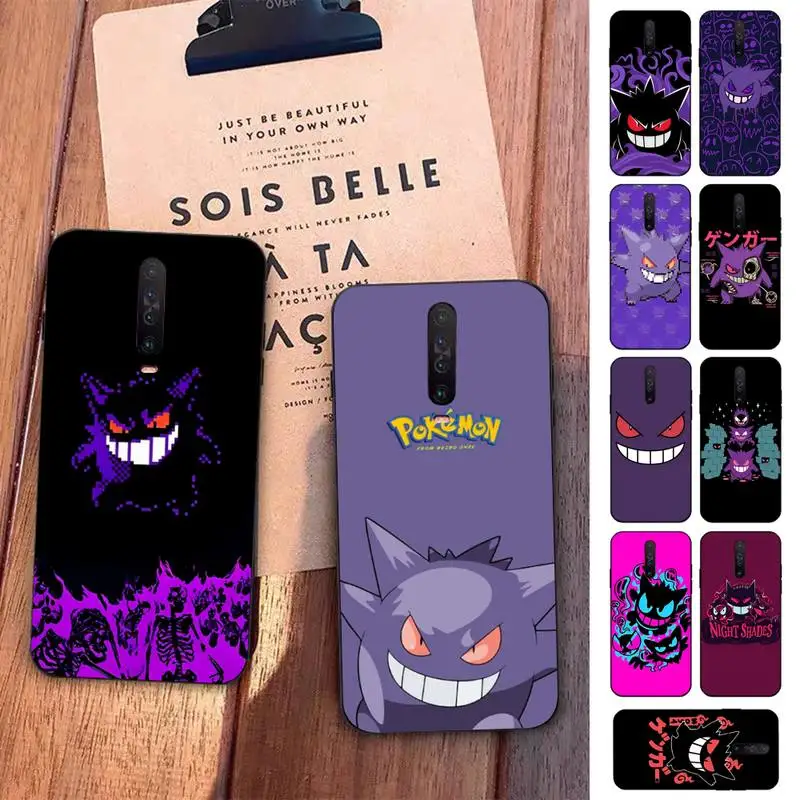 

MINISO Pokemon Gengar Phone Case for Redmi 5 6 7 8 9 A 5plus K20 4X S2 GO 6 K30 pro