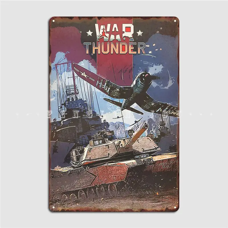 War Thunder Poster Metal Plaque Custom Club Plates Bar Cave Tin sign Poster