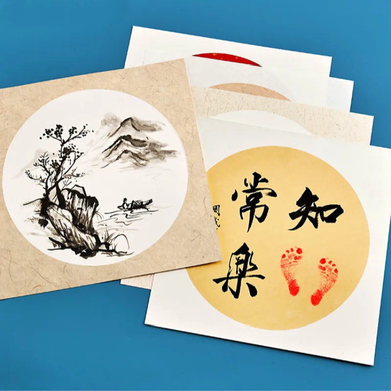 

Thicken Raw Xuan Paper Cards 10Sheets Chinese Rice Paper Card Calligraphy Watercolor Painting Mounting Paper Cards Carta Di Riso