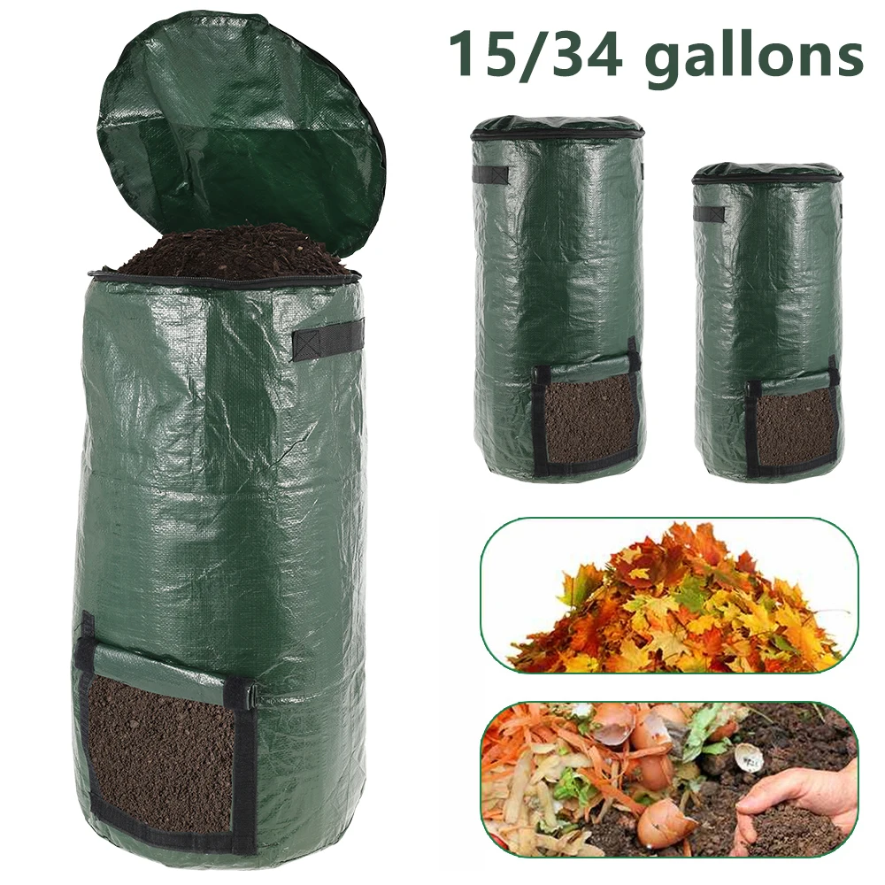 

15/34 галлонов, сад органический мешок для избавления от отходов, полиэтиленовый органический мешок для сбора отходов