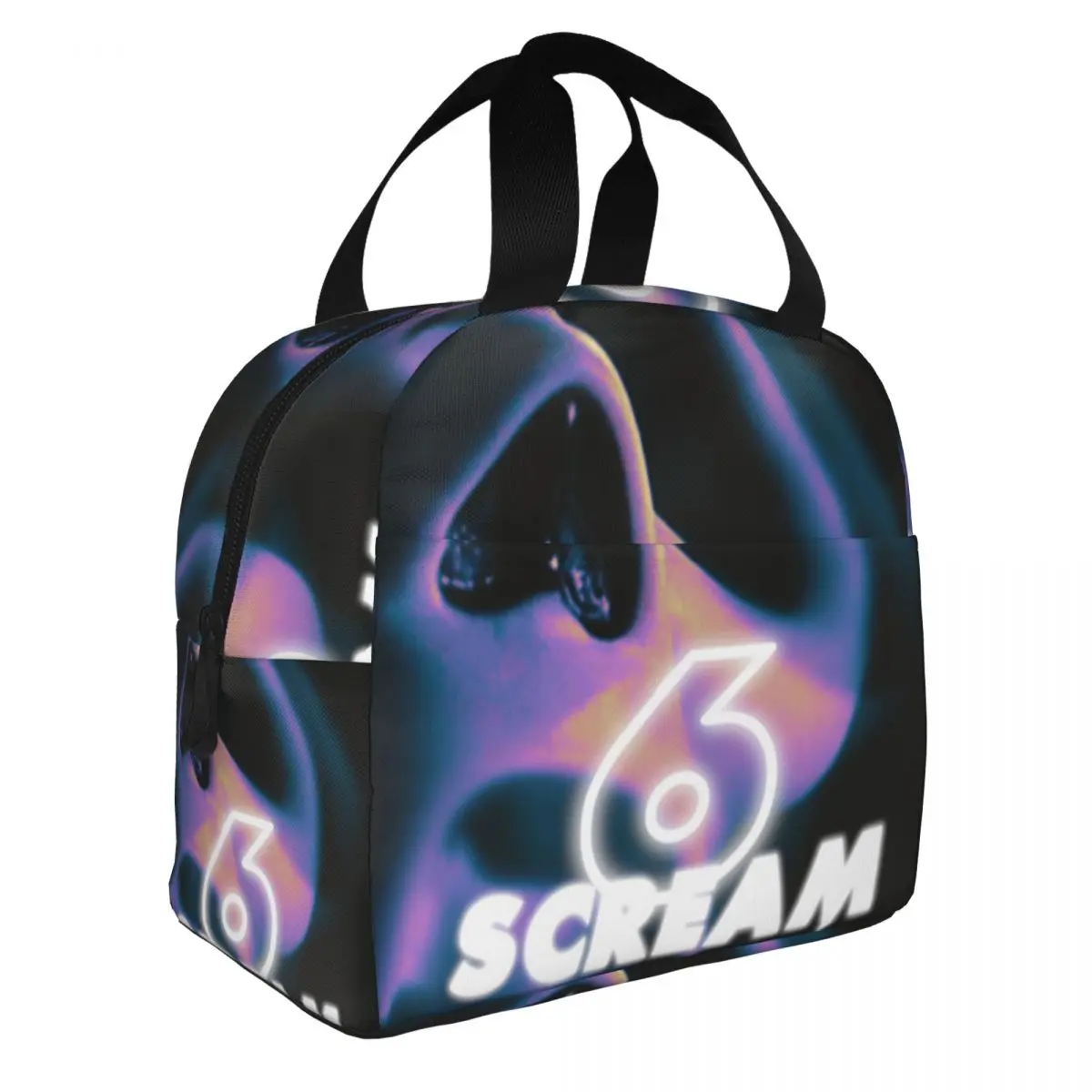 

Scream 6 Fan Made Thermal Insulated Lunch Bag Portable Cooler Movie Ghostface Horror Thermal Picnic Lunch Box for Women Girl