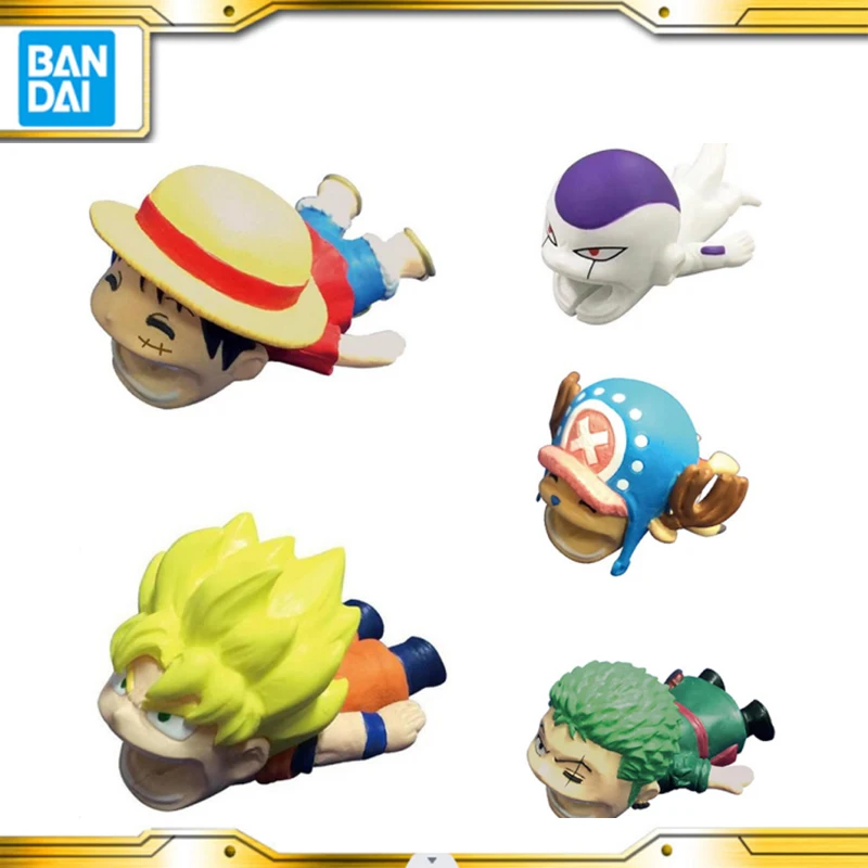 

1Pcs Cute Iphone Android Usb Protector Cable Bite Japanese hot Kawaii Anime demon slayer One Piece figures for Children Gift Toy