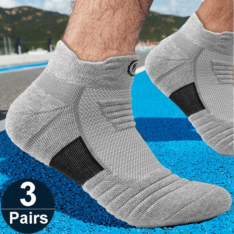 

Sports Running Socks Breathable Cotton Sock Moisture Wicking Athletic Socks Long / Short Sweat Deodorant Towel Sox Men Socks