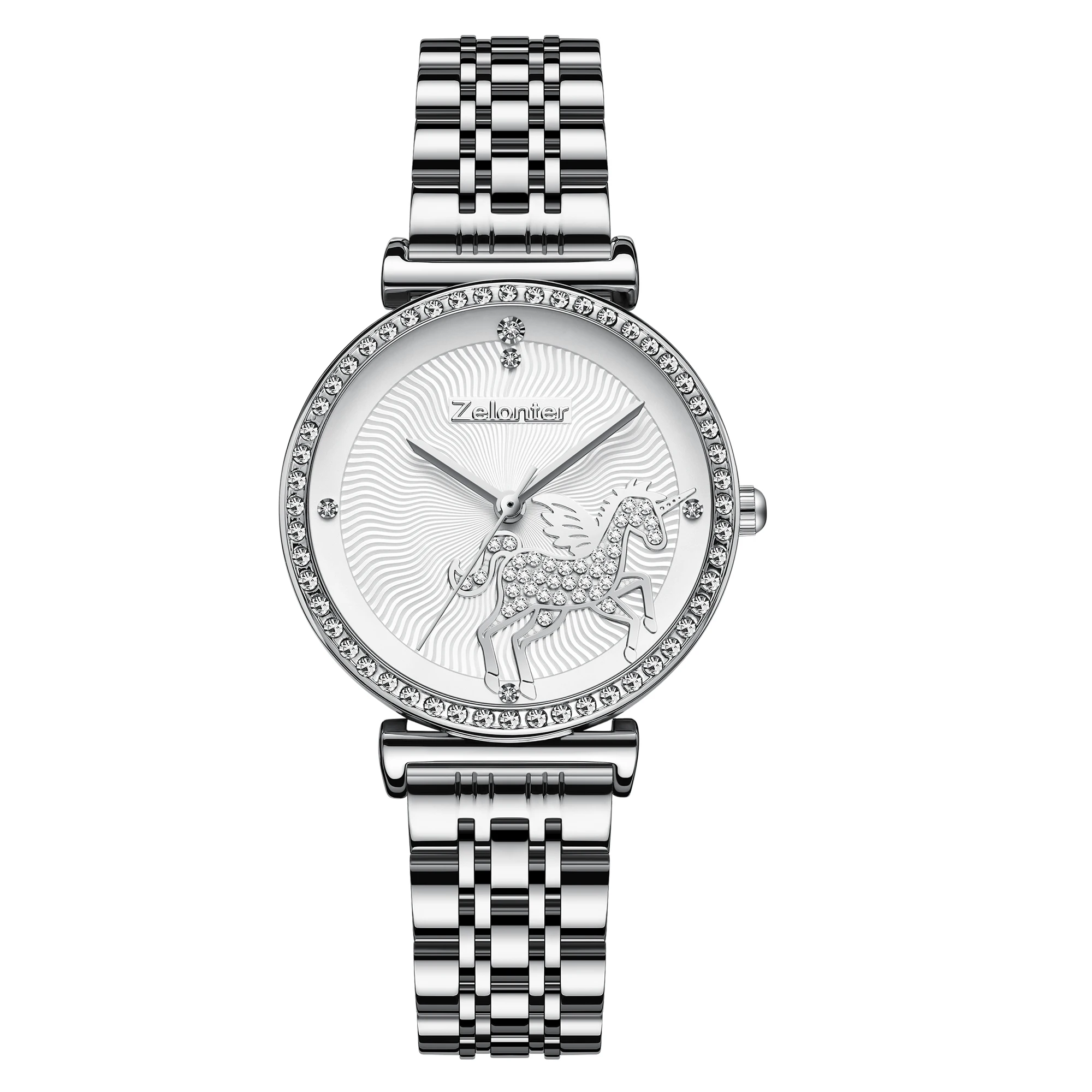 Luxury brand women's watch quartz with diamonds watch for women fashion crystal stainless steel strap girls clock gift watch