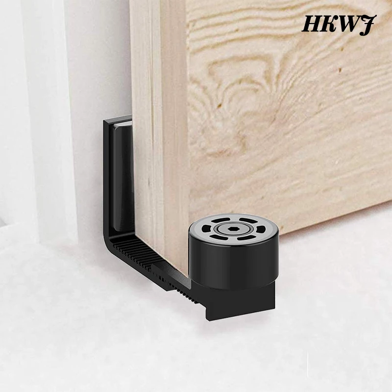 

Upgrade Wall Mount Barn Door Floor Guide Adjustable Carbon Steel Bottom Floor Guide for Sliding Barn Door