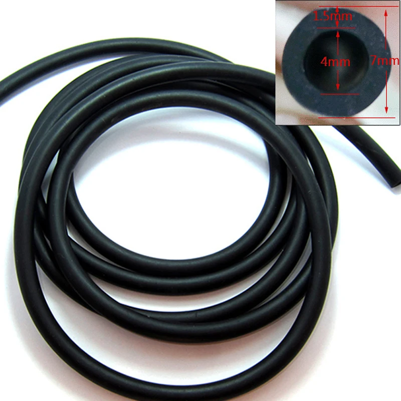 

5meters 4mm X 7mm Connecting Tube Rubber Hose for Car General Auto Wipers Water Pipe Water Spray Nozzle