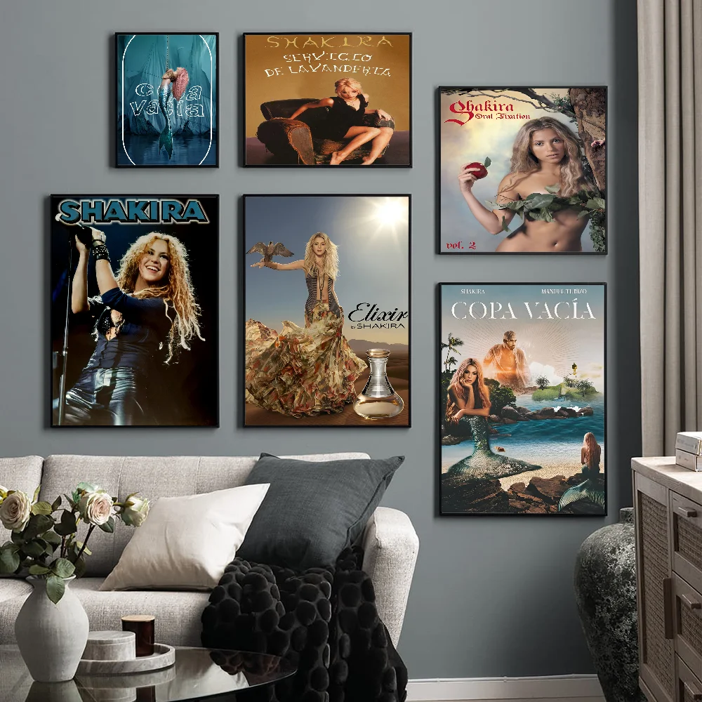 Singer S-Shakira Good Quality Prints And Posters Vintage Room Home Bar Cafe Decor Aesthetic Art Wall Painting