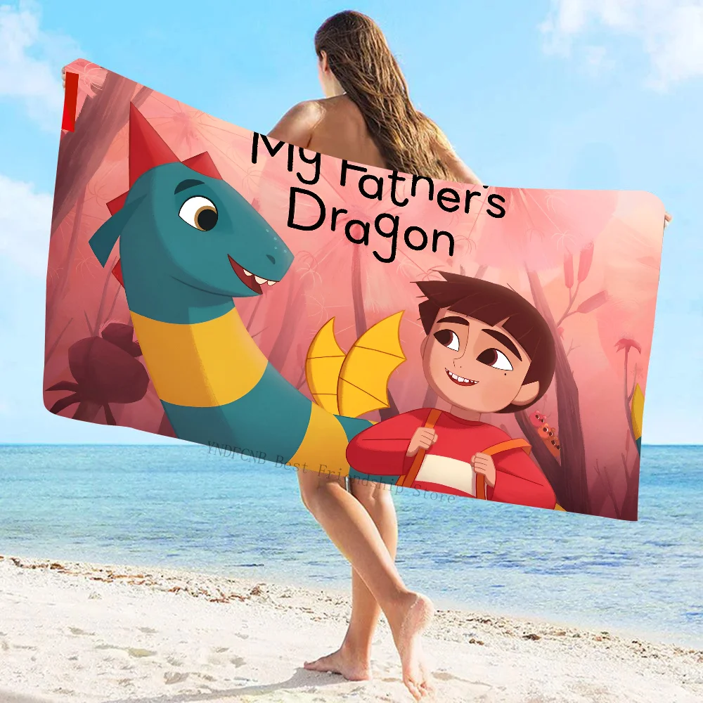 Быстросохнущее Пляжное Полотенце Унисекс С Дизайном Дракона