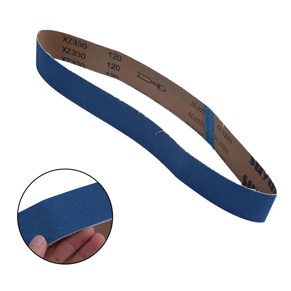 

100*915mm Zirconium Corundum Sanding Belts Blue 40/60/80/120 Grits Sanding Belts Bands For Steel Mild / Black Steel Polishing