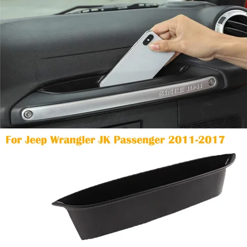 Для Jeep Wrangler JK пассажир 2011-2017 передняя дверь карман коробка для хранения Органайзер ручка захват лоток автомобильные аксессуары