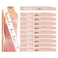 bride to be satin sash rose gold team bride for bridal shower sash hen party ribbon bachelorette gift party supplies accessories