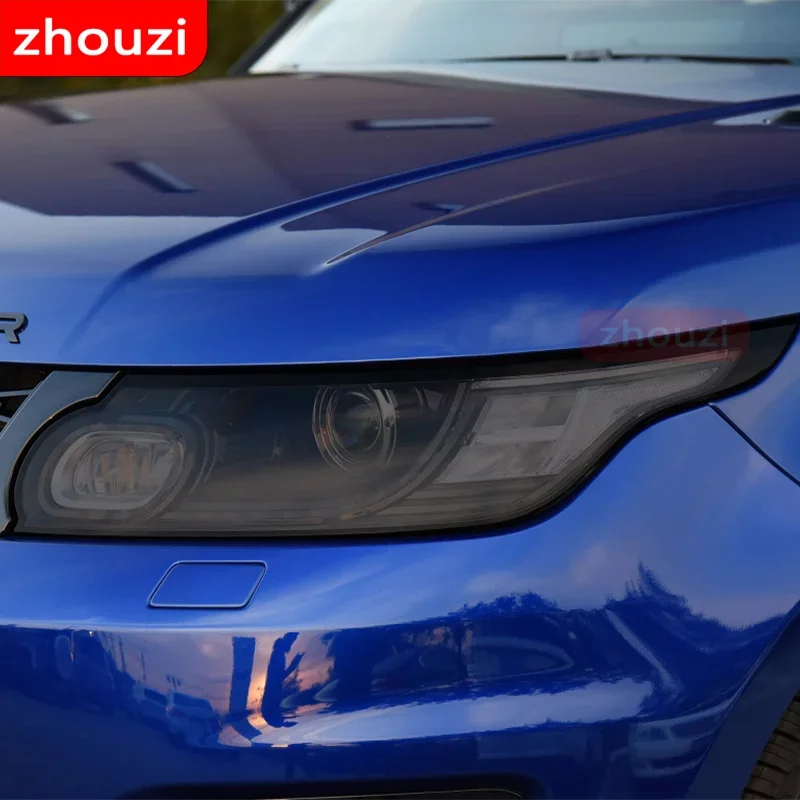2 шт. для Range Rover Sport L494 2014-2017 2018-2022 2021, оттенок автомобильных фар, черная защитная пленка, прозрачная наклейка из ТПУ (art.: 3920d042ecf29) - 3920d042ecf29
