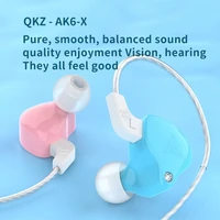 colorful qkz ak6 x copper driver hifi wired earphone sport running bass stereo headset music earbuds for samsung iphone xiaomi
