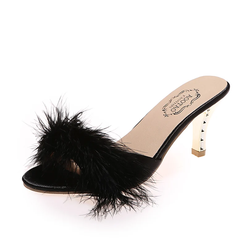 

Women Sandals New Sexy Pointed Toe Solid Color Ladies Sandals Casual Female Shoes Thin Heel Zipper Elegant Chain High Heels 2021