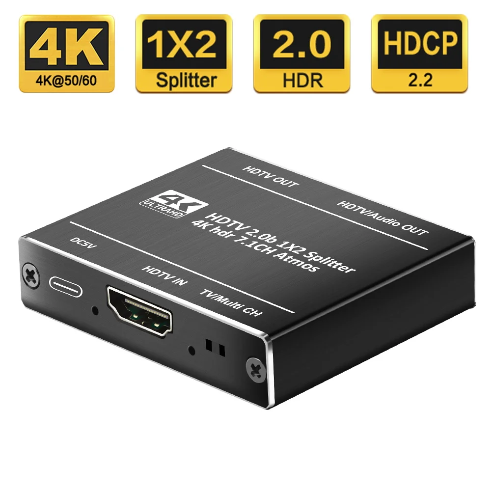 

HDMI-совместимый Сплит ter HD 1080p 4K 60 Гц HDCP видео переключатель Сплит 1 в 2 Выход Усилитель дисплей ForcPS3 HDTV Xbox PC