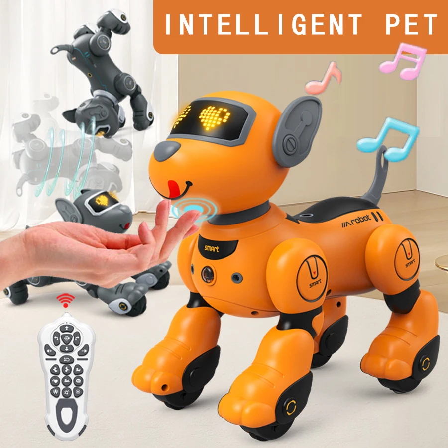 

Simulation Touch Sensing Dance Music Remote Control Dog Robot Toys Kids Boys Girls Electric RC Animals Children Puzzle Smart Pet