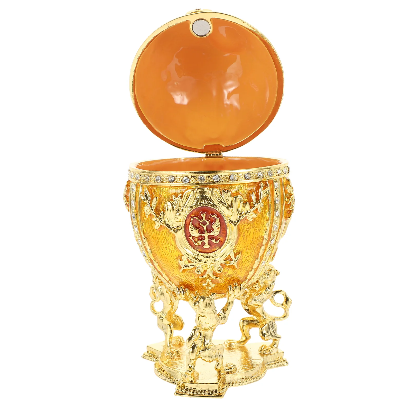 

Egg Jewelry Box Bedromroom Decorations Enameled Ring Bedroom Alloy Desktop Ornament