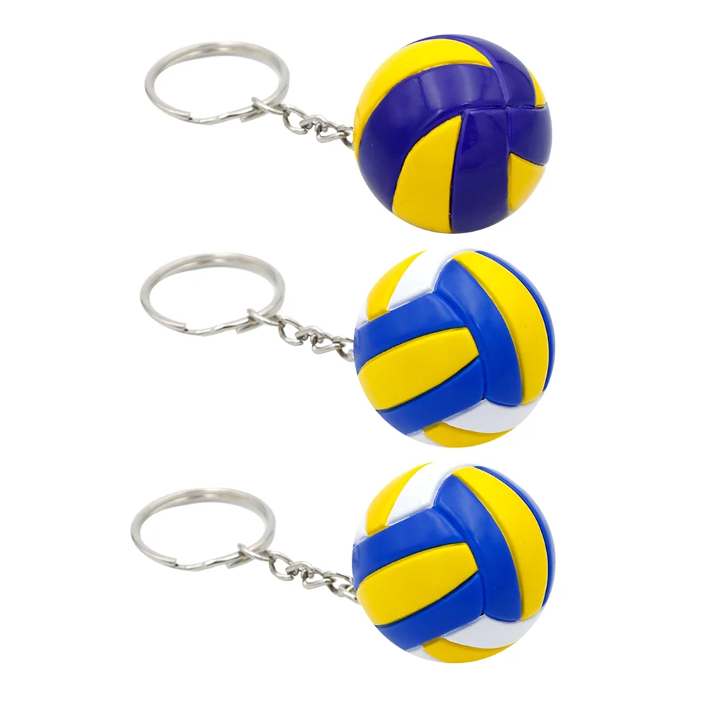 

3pcs Volleyball Key Pendant Sports Theme Keyholder Volleyball Party Favor