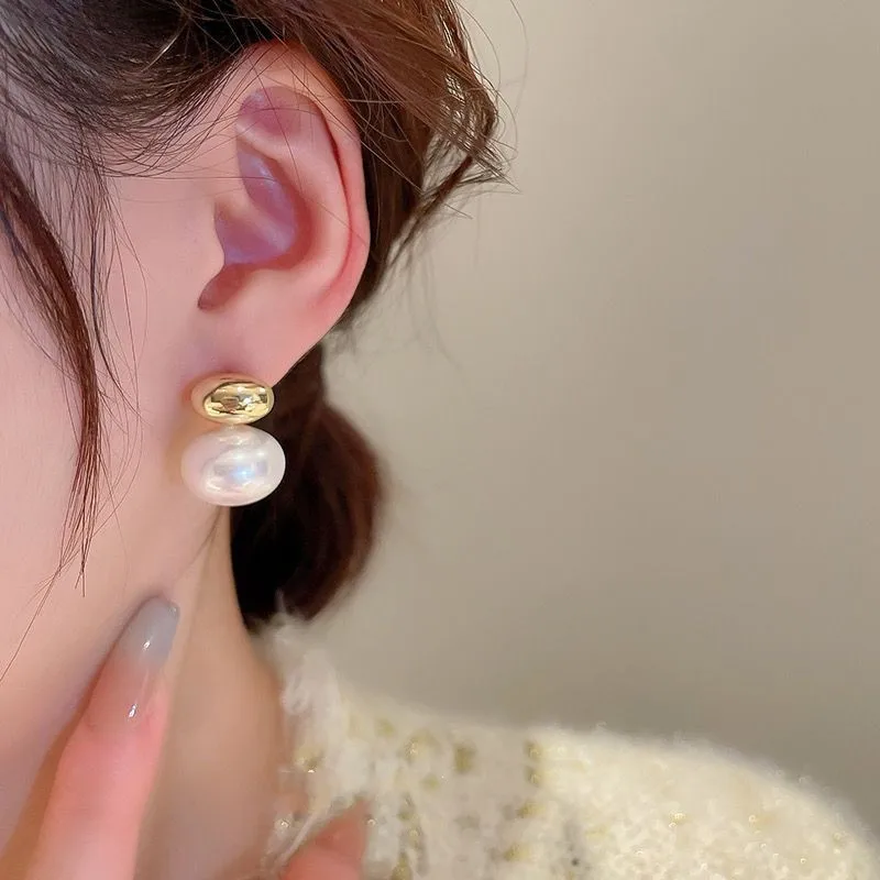 Новинка 2024 Изысканные жемчужные серьги-капли для пожилых модные милые