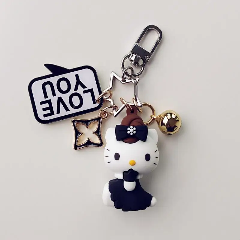 

Sanrio Kawaii мультфильм Hello Kitty высококачественный автомобильный брелок изысканный Ins стиль креативный школьный рюкзак подвеска Украшение подар...
