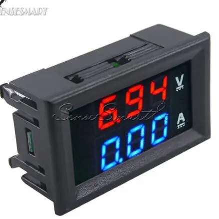 

Dual Display Digital LED Voltage Meter DC 100V 10A Voltmeter Ammeter Dual